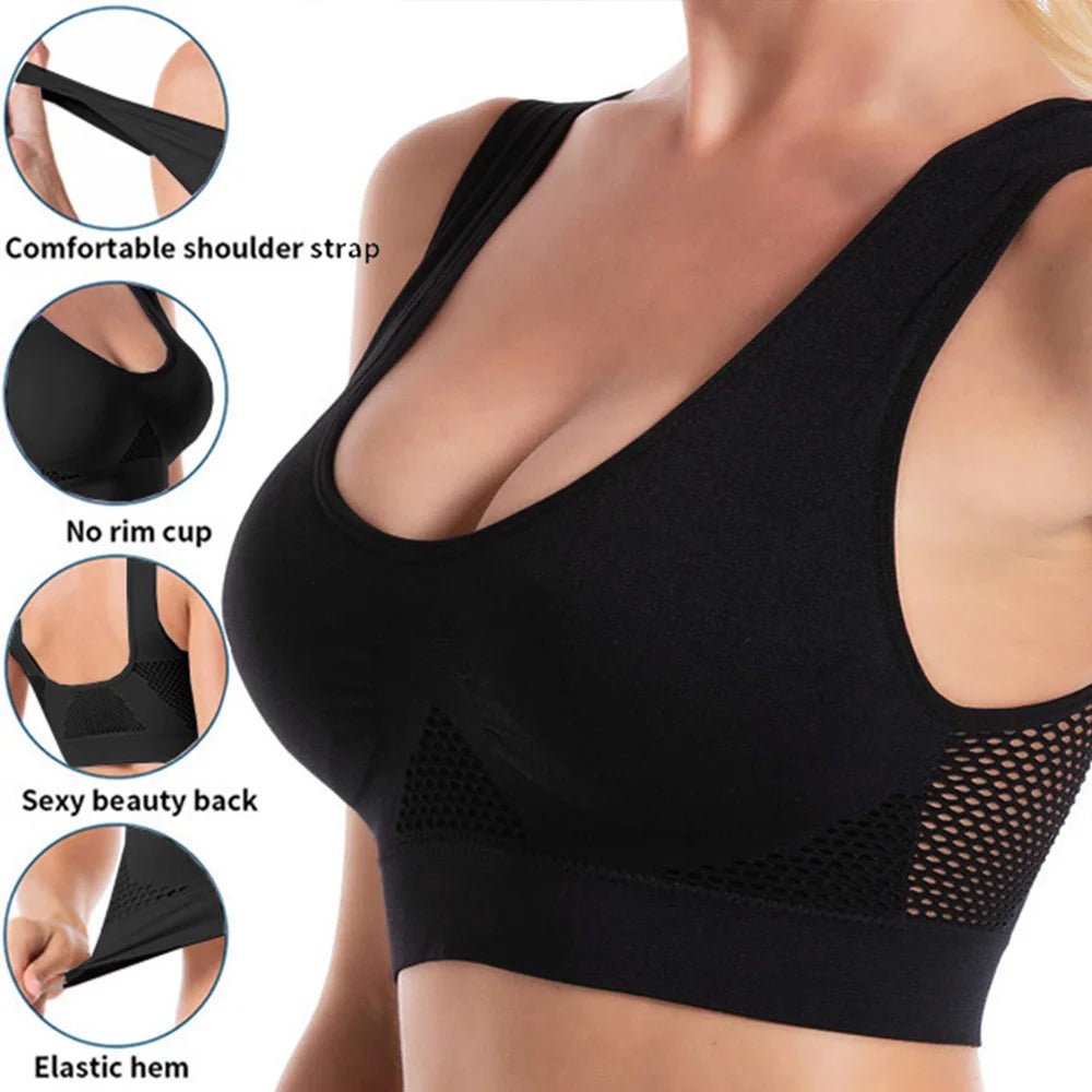 Taboo Fitness Women Seamless Mesh Sports Bras
