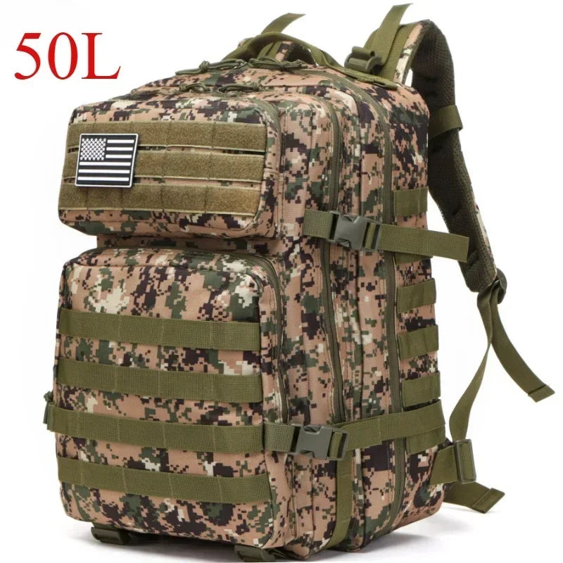 25L/50L Tactical Backpack Molle Bag Outdoor Bags Backpack for Hiking Camping Trekking Hunting Fishing GYM Bags Backpacks