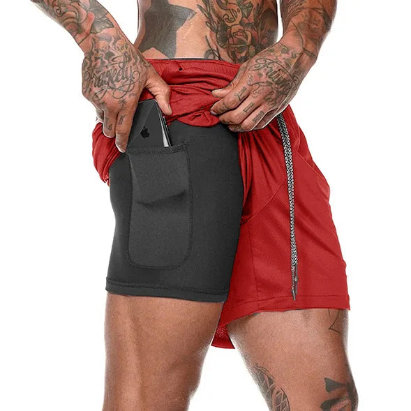 Taboo Double-deck Running Shorts 2 In 1