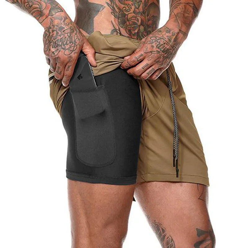 Taboo Double-deck Running Shorts 2 In 1