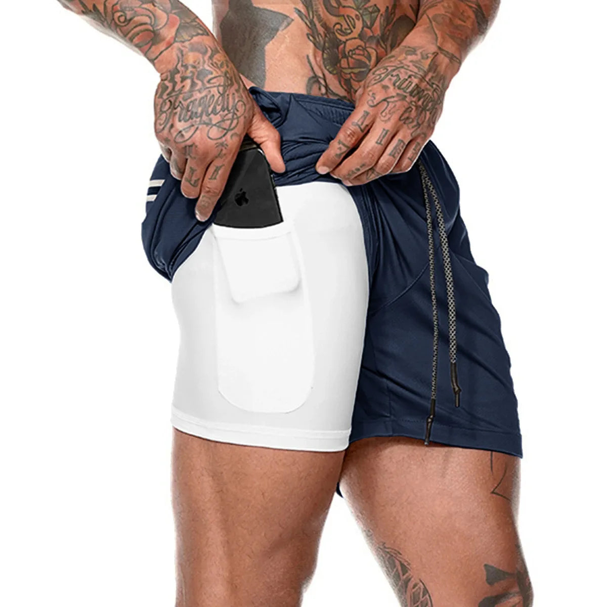 Taboo Double-deck Running Shorts 2 In 1