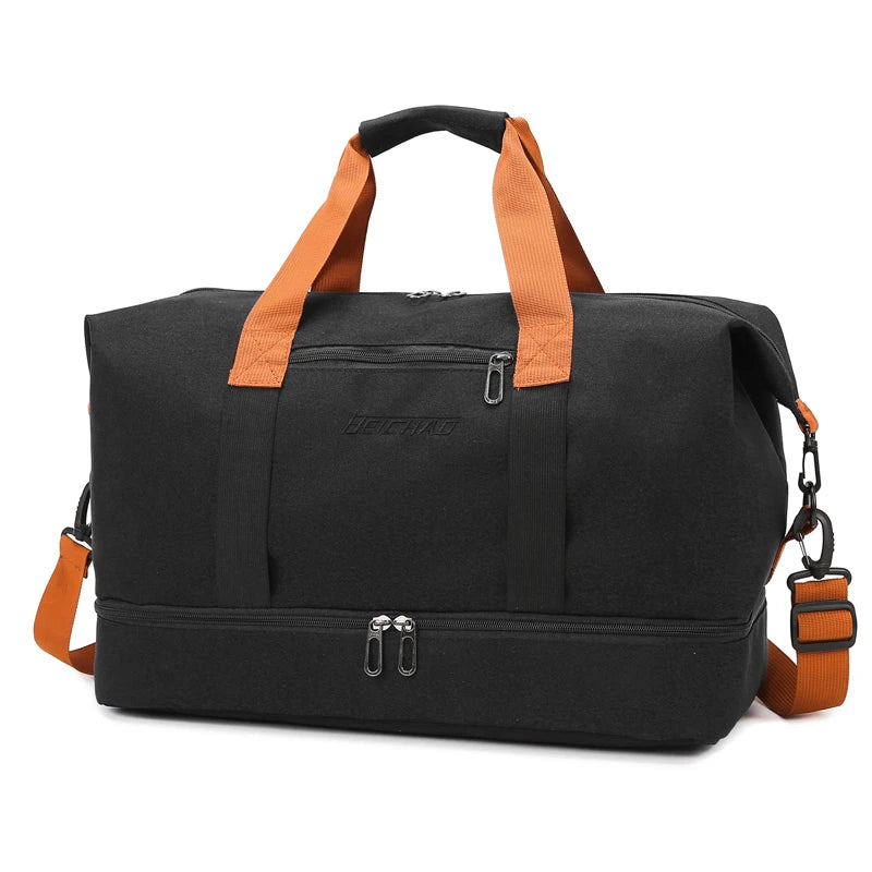 The neutral color backpack is specially designed for men and women and is suitable as a luggage bag for travel and accommodation