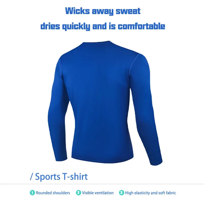 Tight-fitting long sleeve breathable cycling running basketball sports training leggings stretch sports fitness top