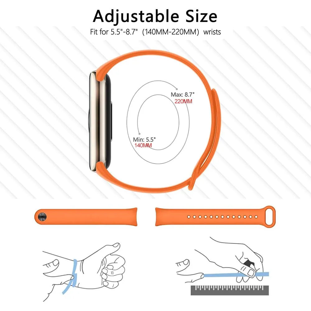 2025 Strap for Xiaomi Mi Band 8/8 NFC Bracelet Silicone Wrist Miband 9 NFC Replacement pulsera correa Sport Strap for Mi Band 9