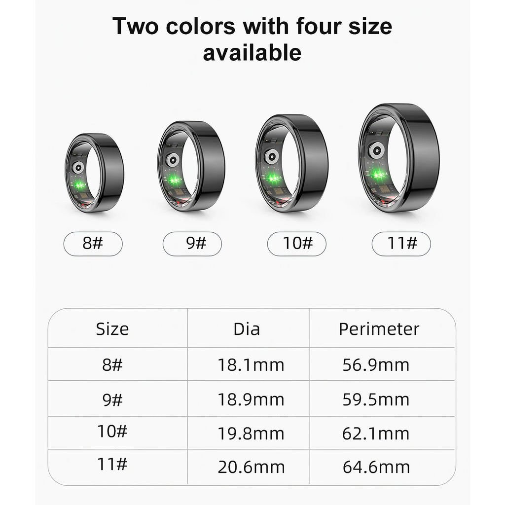 AMZMAX R02 Smart Ring Fitness Tracker
